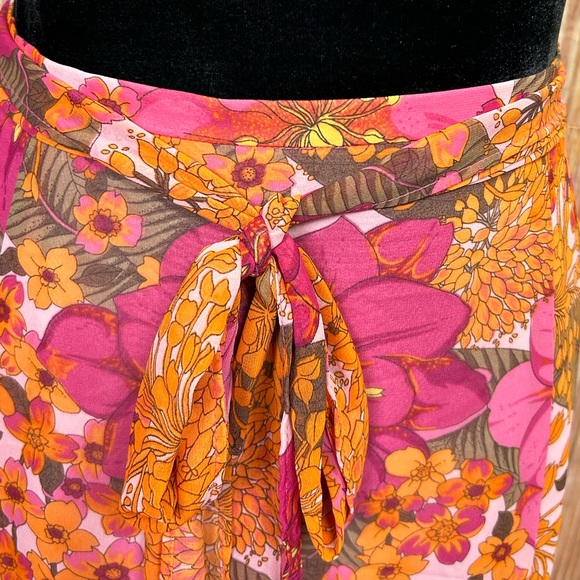 Norton McNaughton Floral Chiffon Skirt - Picture 2 of 7